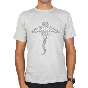 Products: T-Shirt 100% Cotton Grey Marl Stingray design Front/Back