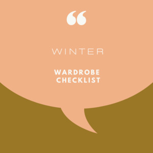 All Clothing: WINTER Capsule Checklist