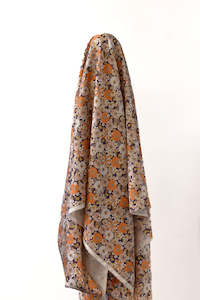 Tencel: Autumn Vibes 100% Tencel Retro Flowers Print 140 cm wide $28 pm