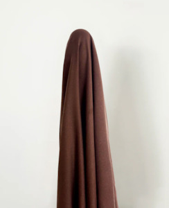 Sweatshirting: Chocolate 100% Cotton Semi-brushed Sweatshirting OEKO Tex & GOTS Certified $28 pm