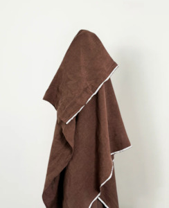 Vintage Finish Linen: Chocolate Vintage Finish Piece Washed 100% Linen 180gsm $49pm