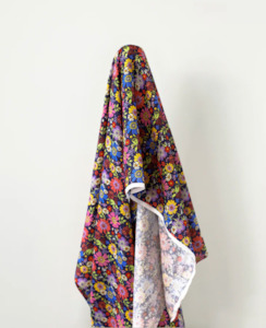 All Linen: Autumn Vibes 100% Linen Evening Flowers Print 140 cm wide $38 pm