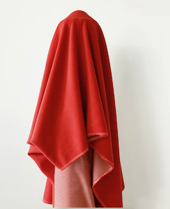 ID: 124E Oh Sew Peru: Red 30% Baby Alpaca 70% Wool, 500 - 520 gsm, 148 cm w $48 pm