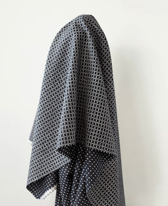 ID:536 Oh Sew Peru: Black Grid 80% Alpaca 20% Wool 300 - 320 gsm 150 cm w $48 pm