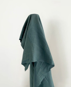 Vintage Finish Linen: Greenstone Vintage Finish Piece Washed 100% Linen 180gsm $49pm