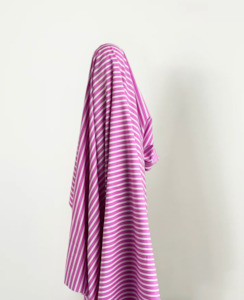 Frankie Bubblegum & White Stripe 100% Cotton 98 gsm $28pm