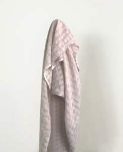 Linen Cotton Blends: Musk Cotton Linen Seersucker Check 130 gsm $37pm  Oeko-Tex Certified