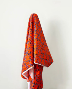 Just Arrived: Navy & Orange Bouba Print 100% Cotton 145 cm 115 gsm $29 pm - on back order - orders available