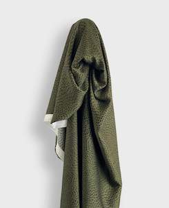 Tencel: Designer End - Olive & Black Spotted Viscose $28 pm