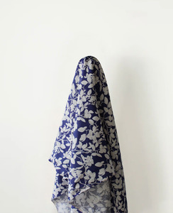 Featured Collection: Summer Love: 100% Linen, Navy & White Singapore Orchid Print 140 cm w, 145 gsm $40
