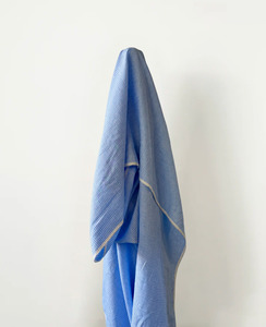 Featured Collection: Summer Love: 100% Linen Baby Blue Check 130 gsm $40 pm