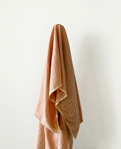 Featured Collection: Summer Love: 100% Linen Peach Check 130 gsm $40 pm