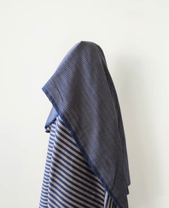 Summer Love: Midnight Blue Gauze Double Sided Cotton Stripe 140 cm w, 132 gsm $20 pm