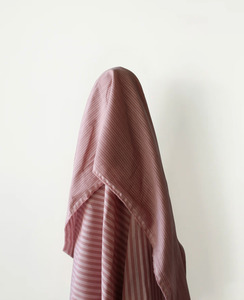 Just Arrived: Summer Love: Dusky Pink Double Gauze Double Sided Cotton Stripe 140 cm w, 132 gsm $20 pm