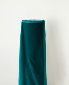 100 Cotton: 100% Cotton Emerald Velvet 284 gsm 150 cm w $65 pm