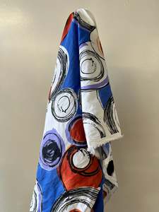 Deadstock Sale: Deadstock: 100% lightweight cotton, Abstract circles $12 pm