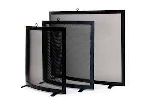 Indoor Fire Accessories: Fireplace Guard - Curved Steel Screen