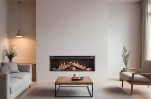 Indoor Fires Accessories: Rinnai Linear Gas Fire with FlameTech
