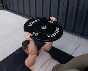 Free Weights: Black Rubber Bumper Plate V2