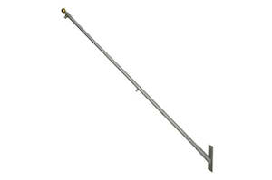 Flagpoles: 8Ft Wall Mounted Aluminium Flagpole