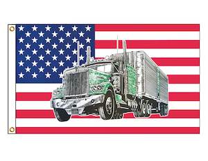 Novelty Flags: USA - Truck