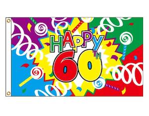 Novelty Flags: Happy 60th Birthday