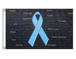 Novelty Flags: Blue Ribbon - Prostate Cancer Awareness