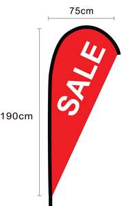 Austrian Flags: Sale - 2m Teardrop Flag ONLY