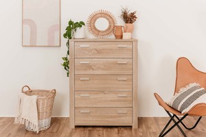 Omarama Five Drawer Tallboy