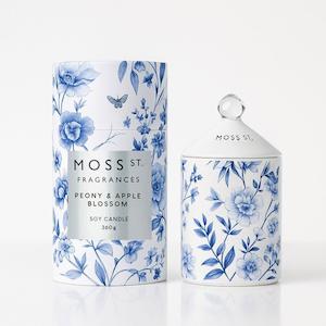 Candles: Peony & Apple Blossom Ceramic Candle