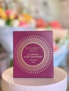 Candles: Champagne & Red Raspberries Soy Candle
