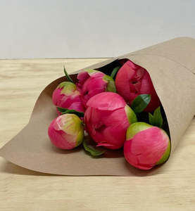 Roll Wrapped Peonies