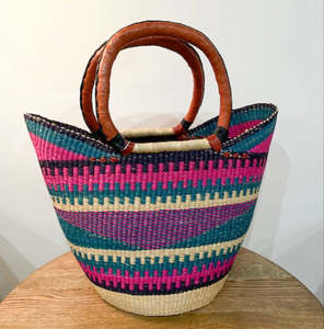 Market Basket ~ Teal, Purple and Pink