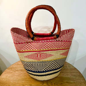 Market Basket ~ Pink and Navy