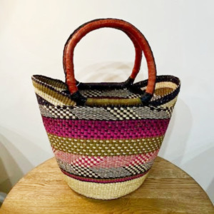 Market Basket ~ Pink and Olive