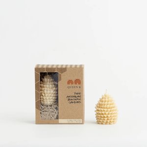 Candle Holder: Queen B - 2 Pack Small Pine Cone Candles