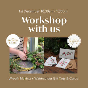 The Flower Crate & Brya Rose Christmas Wreath & Watercolour Workshop
