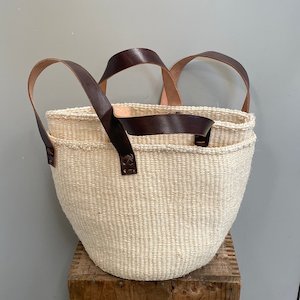 Baskets: Woven Basket by Fog Linen