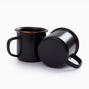 Garden 1: Barebones - Enamel Cup Set of 2, Charcoal