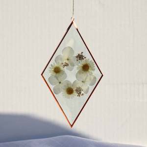 Hydrangea Ranger: Hydrangea Ranger - Pressed Flower Suncatcher, Diamond Large