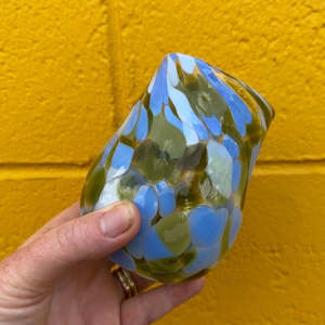 Matthew Hall Glass Tumbler - Blue & Green