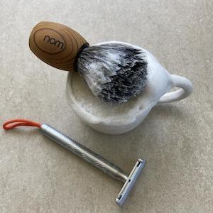Mens: Aermeda Goats Milk Shaving Soap In Claybird Shaving Mug