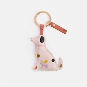 Gifts Under 50: Pink Dotty Lab Keyring - Caroline Gardner