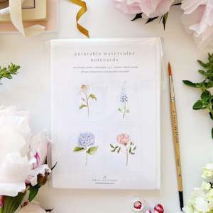 Emily Lex Studio - Garden Flowers Paintable Notecards