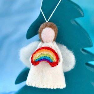 Children: Tara Treasures - Felt Angel with Rainbow