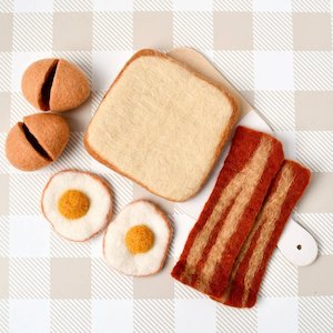 Children: Tara Treasures - Felt Bacon & Eggs Set
