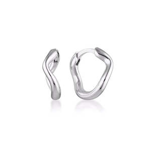 Jewellery: Linda Tahija - Mini Cascade Huggie Earrings