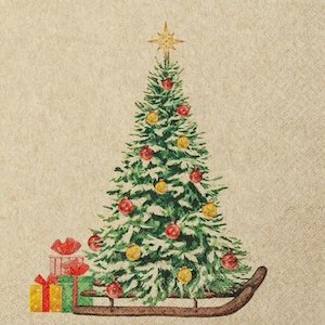 Christmas: Recycled Paper Napkins - Xmas Tree