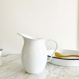 Dishy - 1L Enamel Pitcher, White