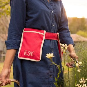 Garden Apparel: Le Sac - Red Garden Tool Belt